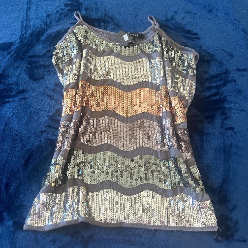 forever 21 sequined offshoulder top